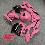 Monster Fairings Full Kit Kawasaki Ninja400 18-23 Pink and Black + Windshield + Gas Tank Cover