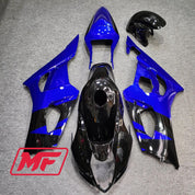 Monster Fairings Full Kit Suzuki GSXR1000 03-04 Gloss Blue and Black + Windshield + Gas Tank Cover