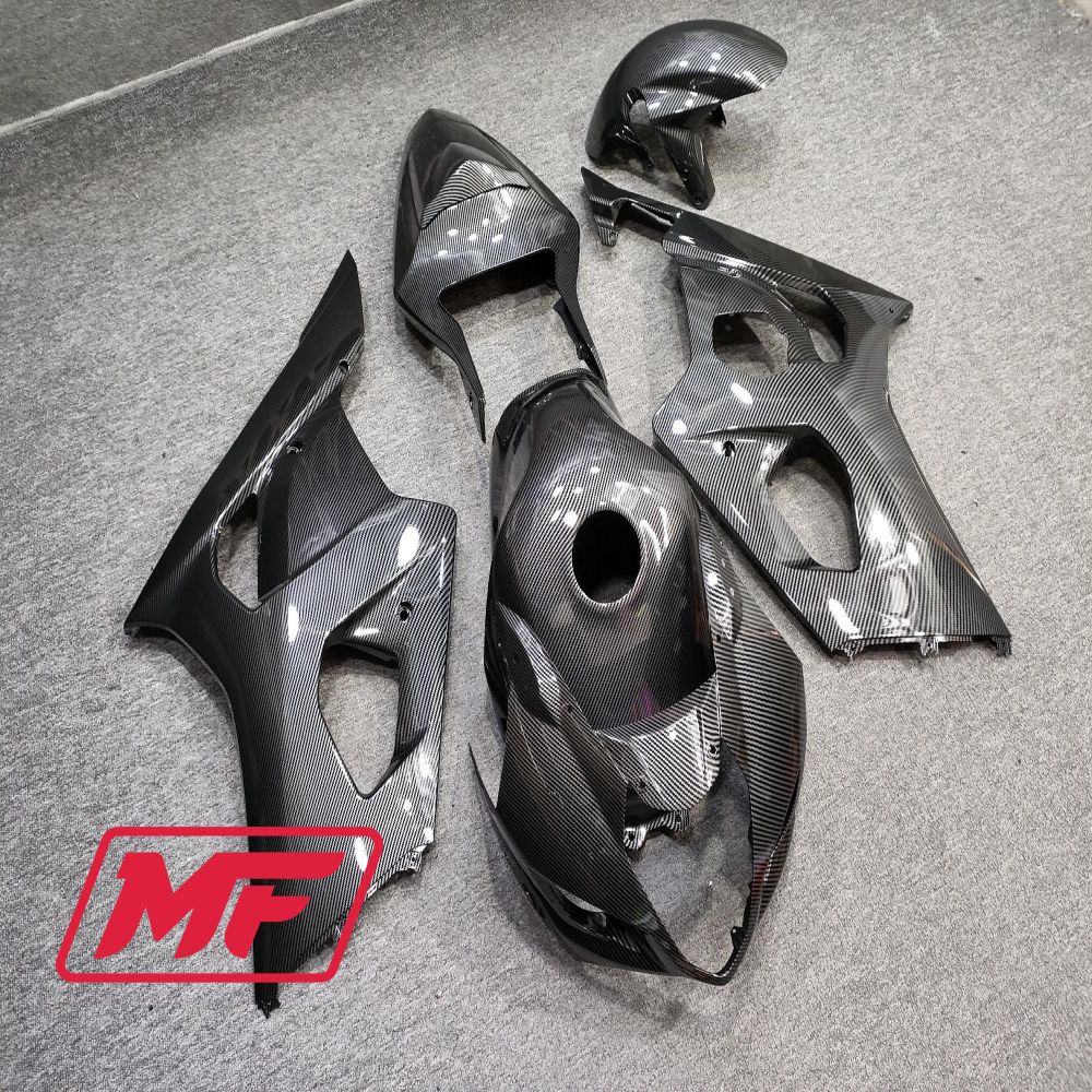 Monster Fairings Full Kit Suzuki GSXR1000 03-04 Carbon Fiber Style + Windshield + Gas Tank Cover
