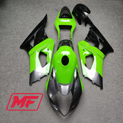 Monster Fairings Full Kit Suzuki GSXR1000 03-04 Gloss Green Black Grey + Windshield + Gas Tank Cover