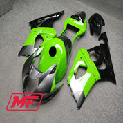 Monster Fairings Full Kit Suzuki GSXR1000 03-04 Gloss Green Black Grey + Windshield + Gas Tank Cover