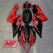Monster Fairings Full Kit Suzuki GSXR1000 05-06 Gloss Black and Red + Windshield + Gas Tank Cover