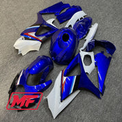 Monster Fairings Full Kit Suzuki GSXR1000 07-08 Blue White and Red + Windshield + Gas Tank Cover