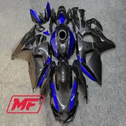 Monster Fairings Full Kit Suzuki GSXR1000 09-16 Blue Carbon Fiber Style + Windshield + Gas Tank Cover