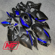 Monster Fairings Full Kit Suzuki GSXR1000 09-16 Blue Carbon Fiber Style + Windshield + Gas Tank Cover