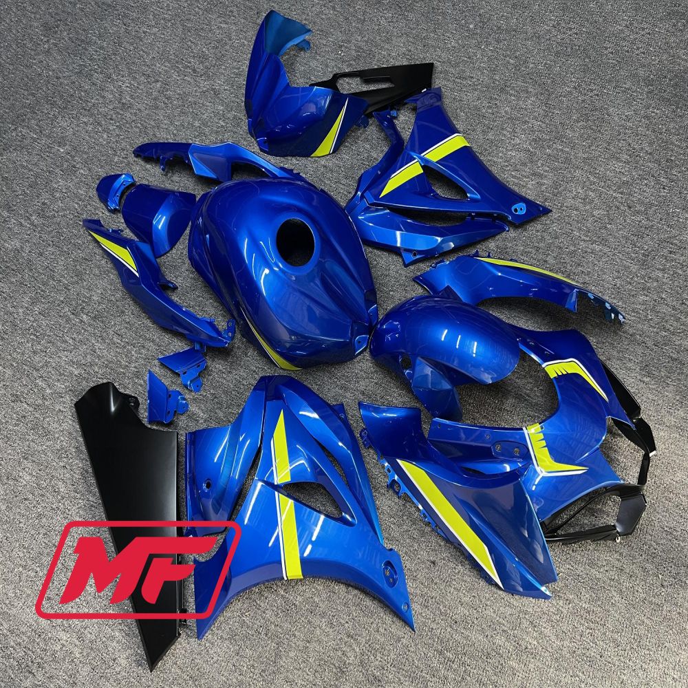 Monster Fairings Full Kit Suzuki GSXR1000 17-22 Stock Blue + Windshield + Gas Tank Cover