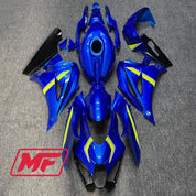 Monster Fairings Full Kit Suzuki GSXR1000 17-22 Stock Blue + Windshield + Gas Tank Cover