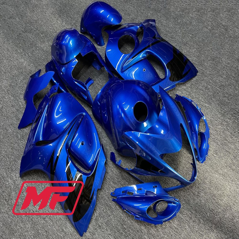 Monster Fairings Full Kit Suzuki GSXR1300 08-20 Electric Blue + Windshield + Gas Tank Cover