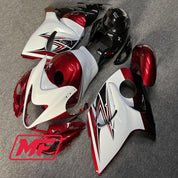 Monster Fairings Full Kit Suzuki GSXR1300 08-20 Gloss Red and White + Windshield + Gas Tank Cover