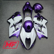 Monster Fairings Full Kit Suzuki GSXR1300 97-07 Purple / White OEM + Windshield + Gas Tank Cover