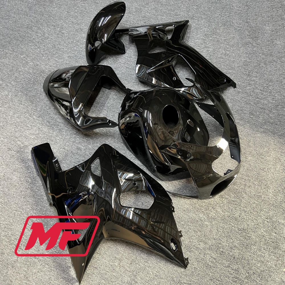 Monster Fairings Full Kit Suzuki GSXR600-750 01-03 Gloss Black + Windshield + Gas Tank Cover