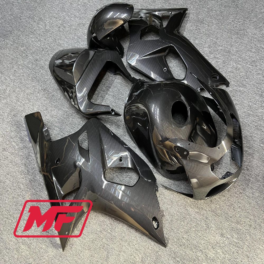Monster Fairings Full Kit Suzuki GSXR600-750 01-03 Carbon Fiber Style + Windshield + Gas Tank Cover