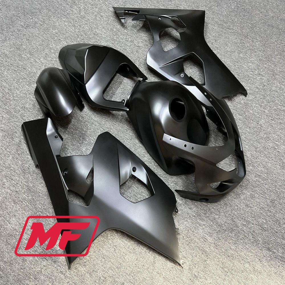 Monster Fairings Full Kit Suzuki GSXR600-750 04-05 Matte Black + Windshield + Gas Tank Cover