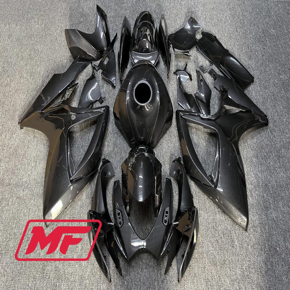 Monster Fairings Full Kit Suzuki GSXR600-750 06-07 Carbon Fiber Style + Windshield + Gas Tank Cover