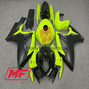 Monster Fairings Full Kit Suzuki GSXR600-750 06-07 Gloss Yellow and Black + Windshield + Gas Tank Cover
