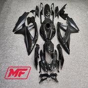 Monster Fairings Full Kit Suzuki GSXR600-750 08-10 Gloss and Matte Black + Windshield + Gas Tank Cover