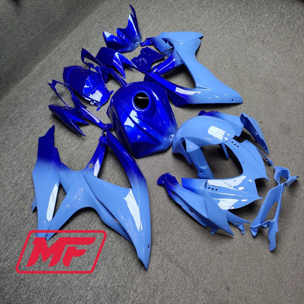 Monster Fairings Full Kit Suzuki GSXR600-750 08-10 Gloss Blue Gradient + Windshield + Gas Tank Cover