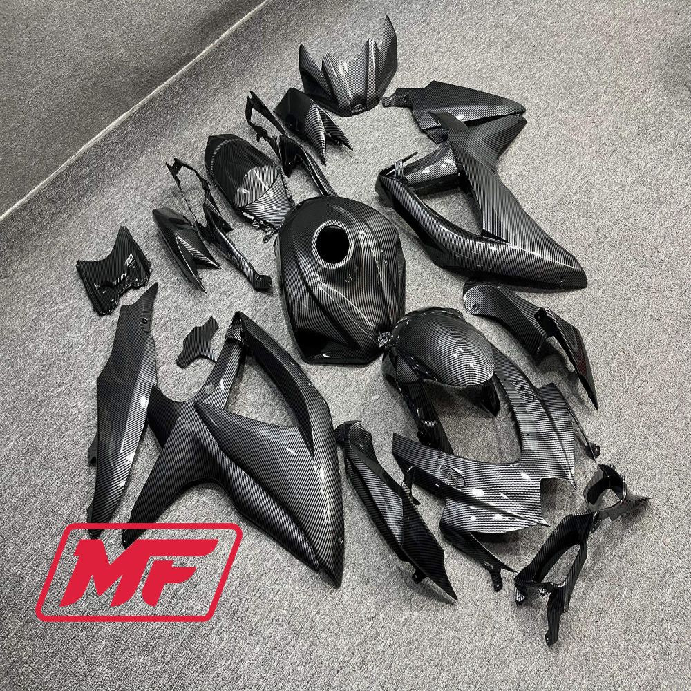Monster Fairings Full Kit Suzuki GSXR600-750 08-10 Carbon Fiber Style + Windshield + Gas Tank Cover
