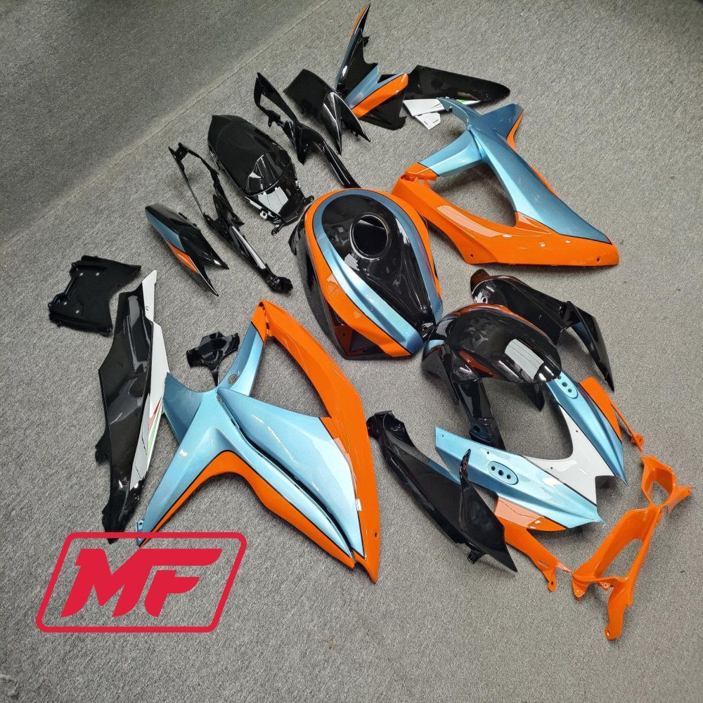 Monster Fairings Full Kit Suzuki GSXR600-750 08-10 Gulf + Windshield + Gas Tank Cover