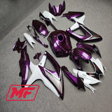 Monster Fairings Full Kit Suzuki GSXR600-750 08-10 Purple And White + Windshield + Gas Tank Cover
