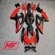 Monster Fairings Full Kit Suzuki GSXR600-750 08-10 Deep Gloss Red and Black + Windshield + Gas Tank Cover