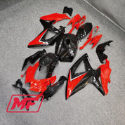 Monster Fairings Full Kit Suzuki GSXR600-750 08-10 Deep Gloss Red and Black + Windshield + Gas Tank Cover