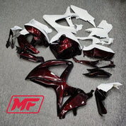 Monster Fairings Full Kit Suzuki GSXR600-750 08-10 Candy Red and White + Windshield + Gas Tank Cover