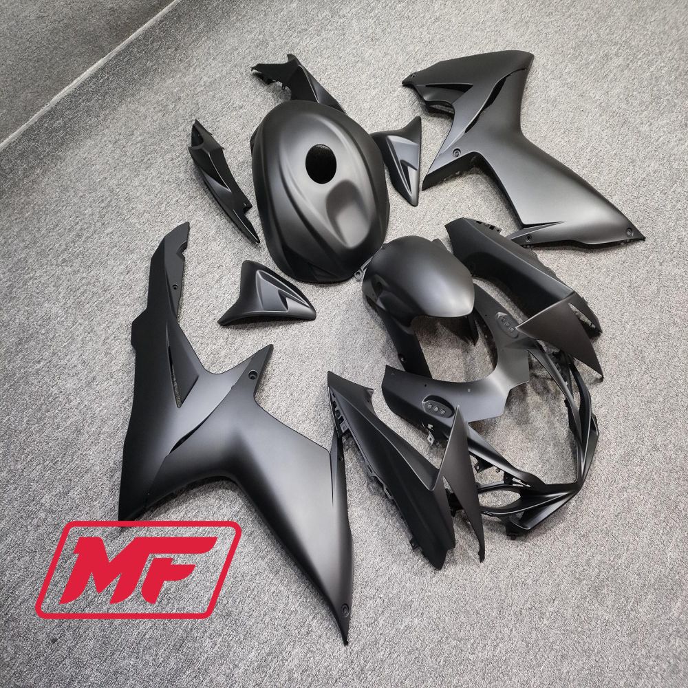 Monster Fairings Full Kit Suzuki GSXR600-750 11-22 Matte Black + Windshield + Gas Tank Cover