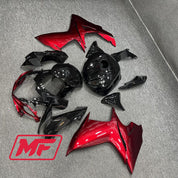 Monster Fairings Full Kit Suzuki GSXR600-750 11-22 Lava Black and Red + Windshield + Gas Tank Cover