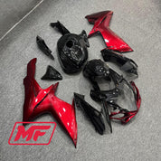 Monster Fairings Full Kit Suzuki GSXR600-750 11-22 Lava Black and Red + Windshield + Gas Tank Cover
