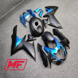 Monster Fairings Full Kit Suzuki GSXR600-750 11-22 Matte Blue and Black + Windshield + Gas Tank Cover