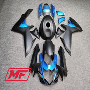 Monster Fairings Full Kit Suzuki GSXR600-750 11-22 Matte Blue and Black + Windshield + Gas Tank Cover