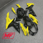 Monster Fairings Full Kit Suzuki GSXR600-750 11-22 Gloss Yellow and Black + Windshield + Gas Tank Cover