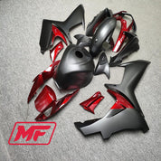 Monster Fairings Full Kit Suzuki GSXR600-750 11-24 Matte Black and Red + Windshield + Gas Tank Cover