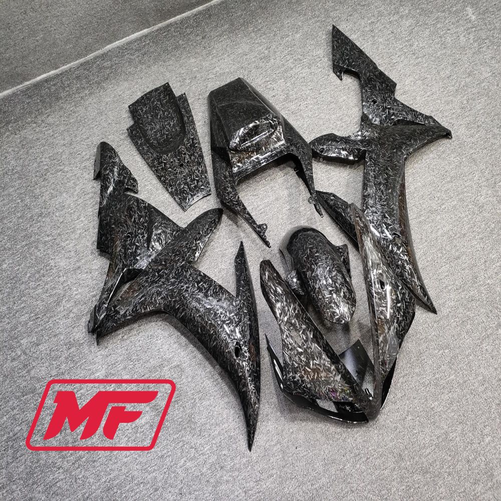 Monster Fairings Full Kit Yamaha R1 02-03 Forged Carbon Fiber Style + Windshield + Gas Tank Cover