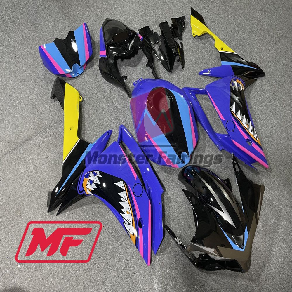 Monster Fairings Full Kit Yamaha R1 07-08 Blue Shark + Windshield + Gas Tank Cover