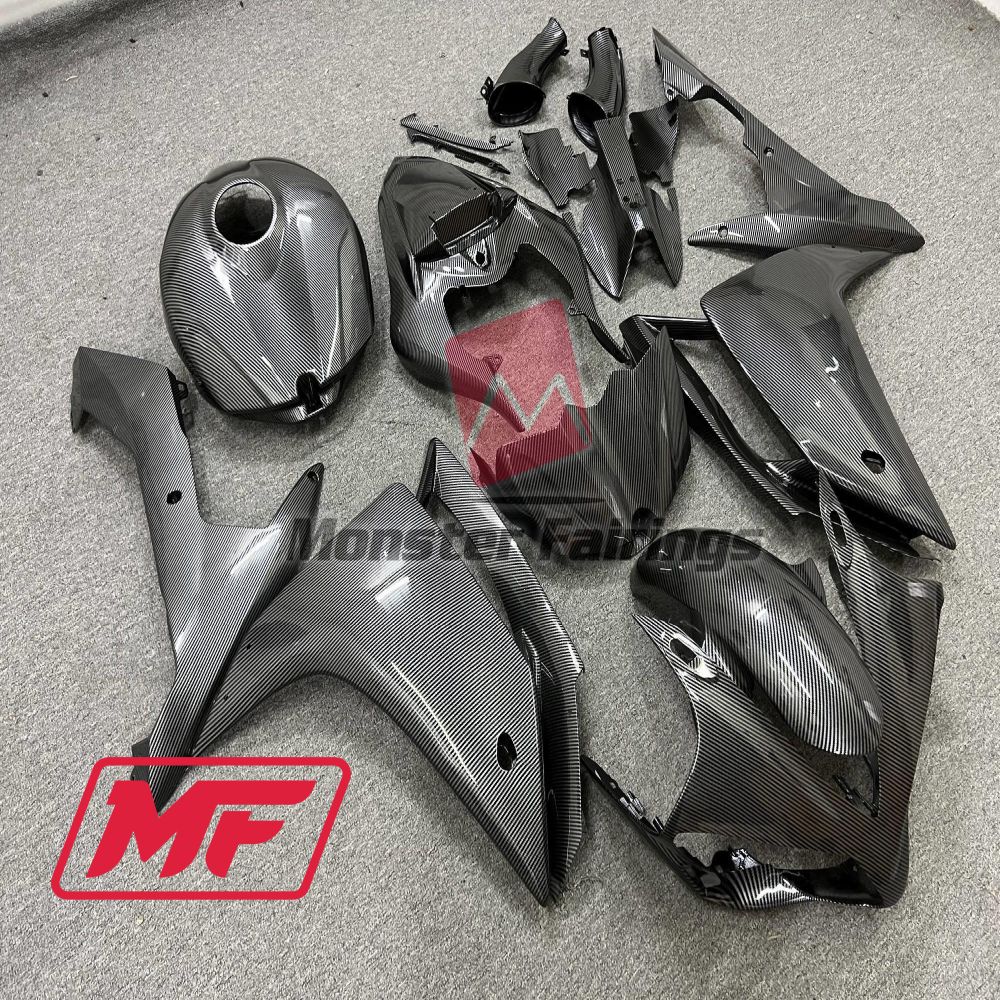 Monster Fairings Full Kit Yamaha R1 07-08 Carbon Fiber Style + Windshield + Gas Tank Cover