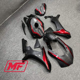 Monster Fairings Full Kit Yamaha R1 15-19 Red Carbon Fiber Style + Windshield + Gas Tank Cover