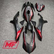 Monster Fairings Full Kit Yamaha R1 15-19 Red Carbon Fiber Style + Windshield + Gas Tank Cover