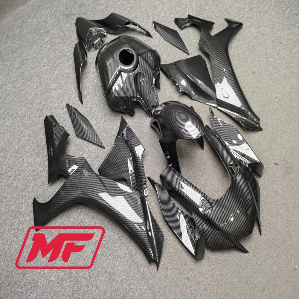Monster Fairings Full Kit Yamaha YZF R1 20-24 Carbon Fiber Style + Windshield + Gas Tank Cover