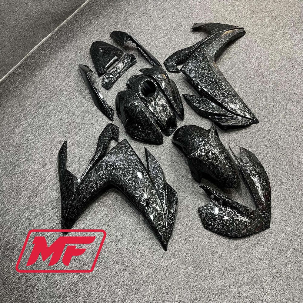 Monster Fairings Full Kit Yamaha R3 14-18 Forged Carbon Fiber Style + Windshield + Gas Tank Cover