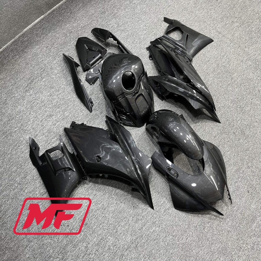 Monster Fairings Full Kit Yamaha R3 19-22 Carbon Fiber Style + Windshield + Gas Tank Cover