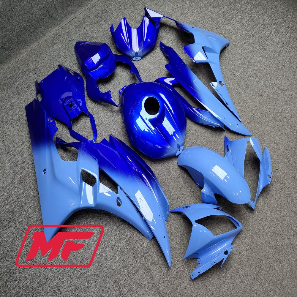 Monster Fairings Full Kit Yamaha YZF R6 06-07 Gloss Blue Gradient + Windshield + Gas Tank Cover