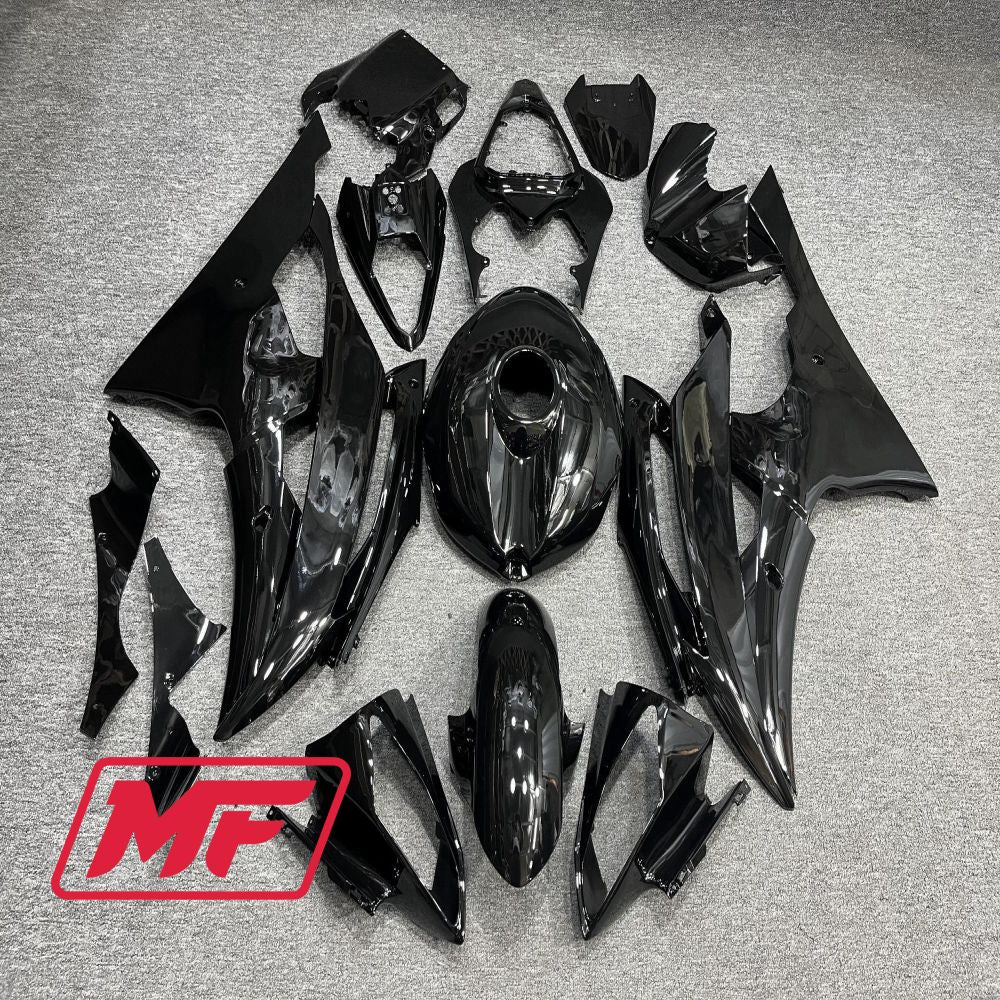 Monster Fairings Full Kit Yamaha R6 08-16 Gloss Black + Windshield + Gas Tank Cover