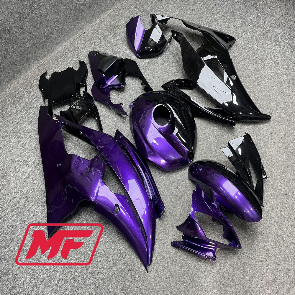 Monster Fairings Full Kit Yamaha YZF R6 08-16 Gloss Purple Black Split + Windshield + Gas Tank Cover
