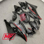 Monster Fairings Full Kit Yamaha R6 08-16 Red Carbon Fiber Style + Windshield + Gas Tank Cover