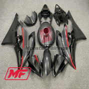 Monster Fairings Full Kit Yamaha R6 08-16 Red Carbon Fiber Style + Windshield + Gas Tank Cover