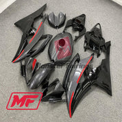 Monster Fairings Full Kit Yamaha R6 08-16 Red Carbon Fiber Style + Windshield + Gas Tank Cover
