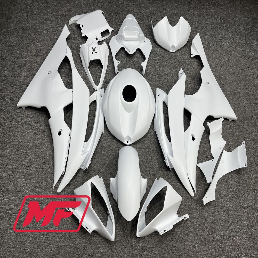 Monster Fairings Full Kit Yamaha R6 08-16 Matte White + Windshield + Gas Tank Cover