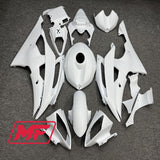 Kit completo de carenado Monster Yamaha R6 08-16 blanco mate + parabrisas + tapa de depósito de gasolina